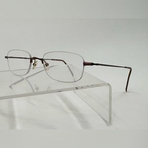 Pure Eyewear Rimless Eyeglasses PE 104 In Brown 50-20-140 (AV-8)